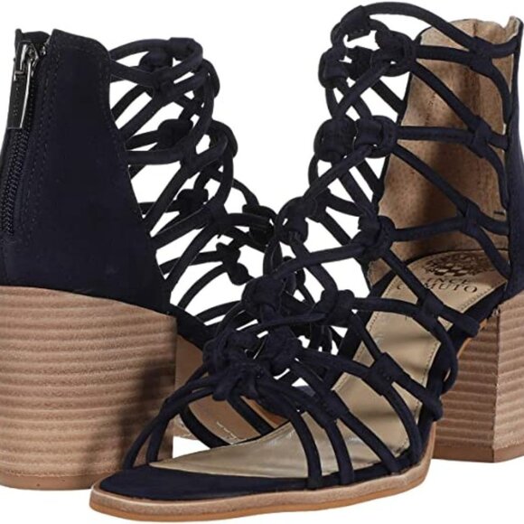 VINCE Camuto BNWT Sandals Black "Karika" Leather - Picture 3 of 8